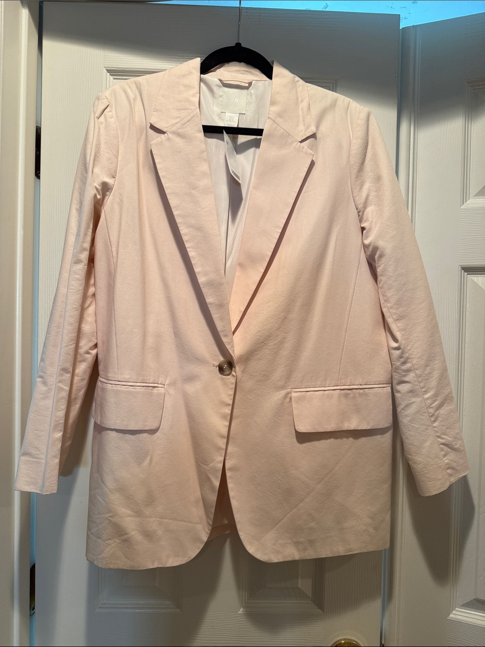 H&M Light Blush Single-Button Women's Blazer